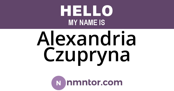 Alexandria Czupryna