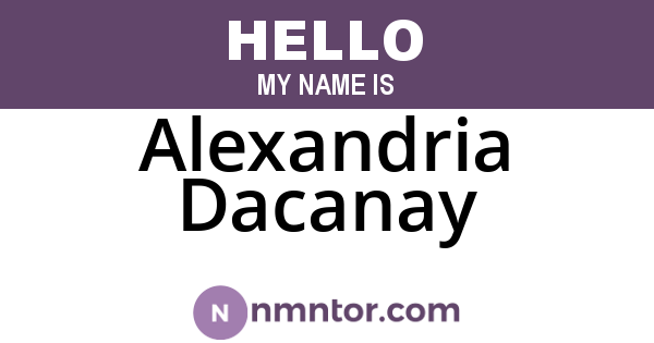 Alexandria Dacanay