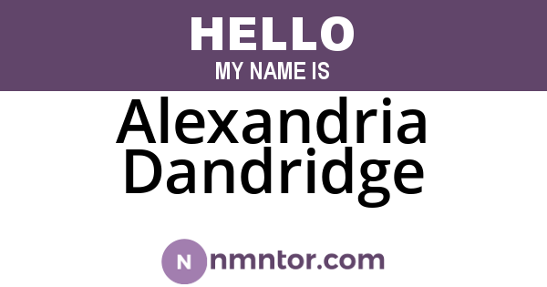 Alexandria Dandridge