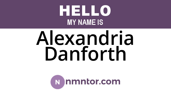 Alexandria Danforth