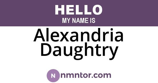 Alexandria Daughtry
