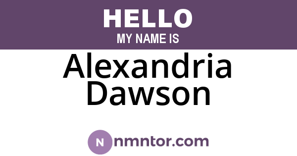 Alexandria Dawson