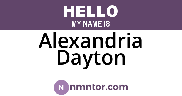 Alexandria Dayton