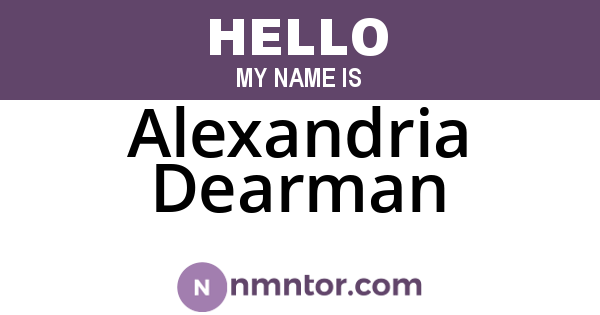 Alexandria Dearman