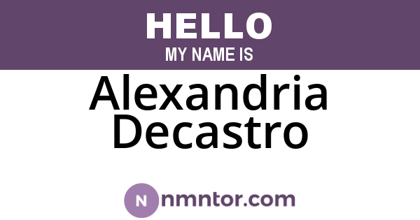 Alexandria Decastro