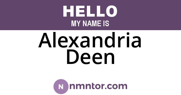 Alexandria Deen
