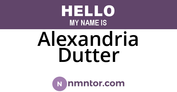 Alexandria Dutter