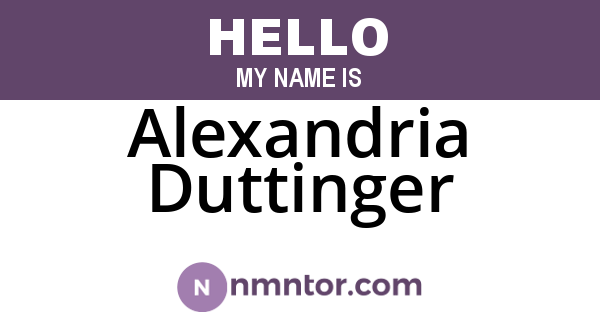 Alexandria Duttinger