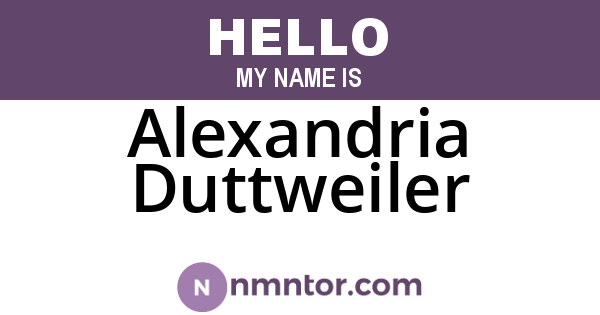 Alexandria Duttweiler