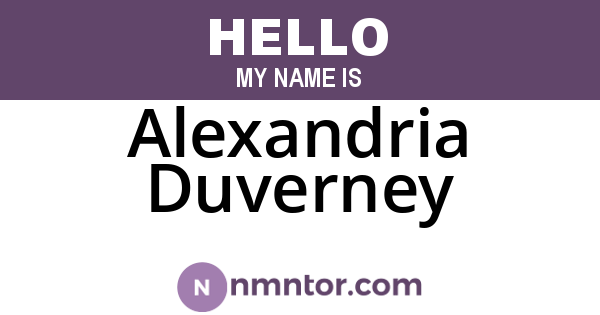 Alexandria Duverney
