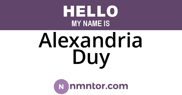 Alexandria Duy