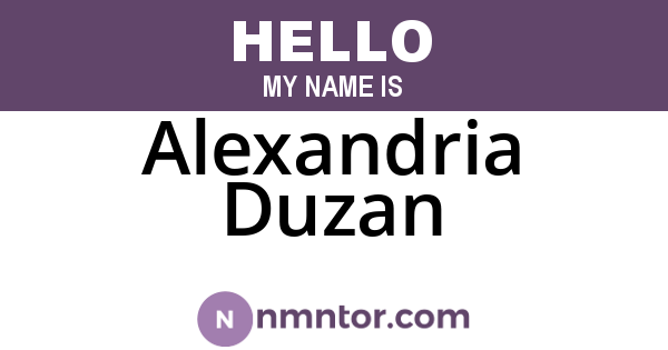 Alexandria Duzan