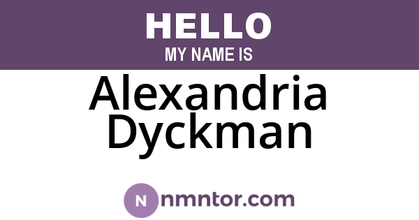 Alexandria Dyckman