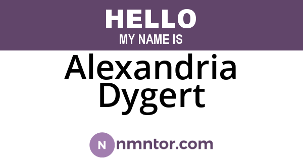 Alexandria Dygert