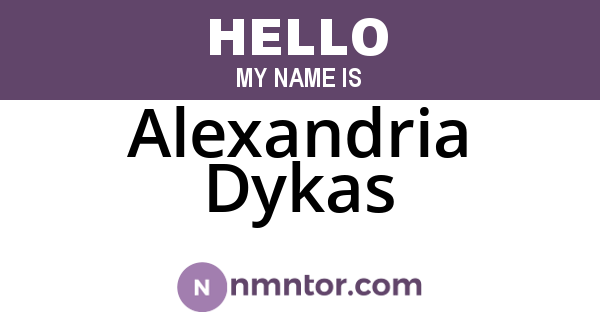 Alexandria Dykas
