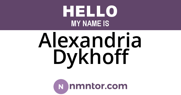 Alexandria Dykhoff