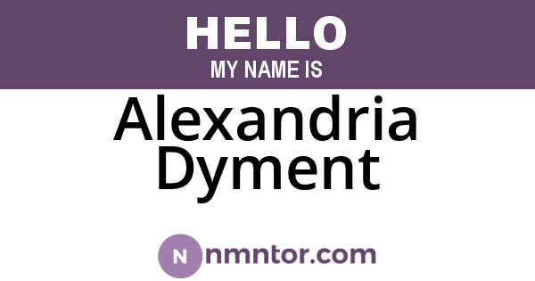 Alexandria Dyment