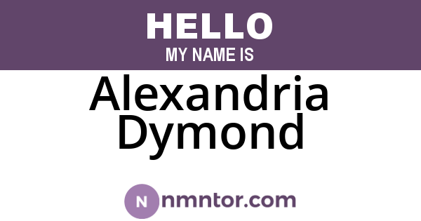 Alexandria Dymond