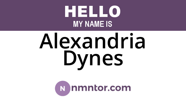 Alexandria Dynes