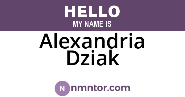 Alexandria Dziak