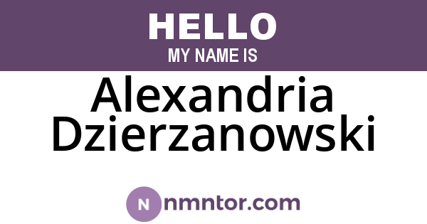 Alexandria Dzierzanowski