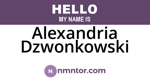 Alexandria Dzwonkowski