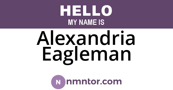 Alexandria Eagleman