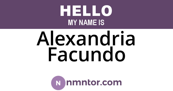 Alexandria Facundo