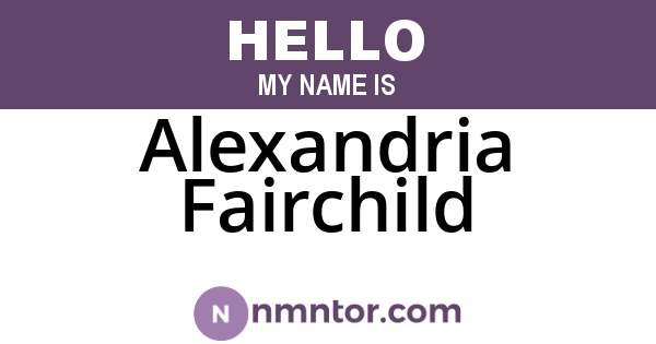 Alexandria Fairchild