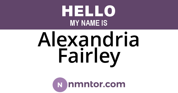 Alexandria Fairley