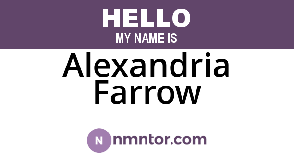 Alexandria Farrow