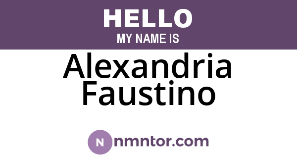 Alexandria Faustino