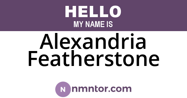 Alexandria Featherstone