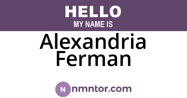 Alexandria Ferman