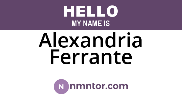 Alexandria Ferrante