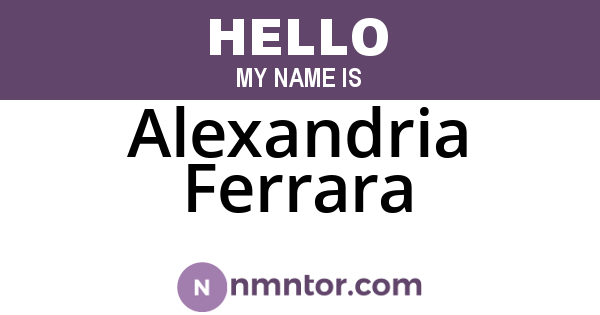 Alexandria Ferrara
