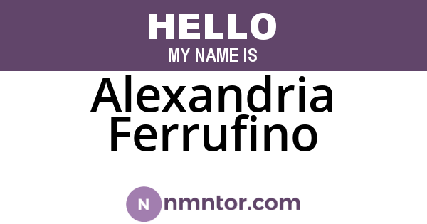 Alexandria Ferrufino
