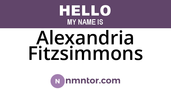 Alexandria Fitzsimmons