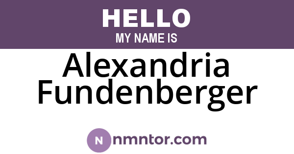 Alexandria Fundenberger