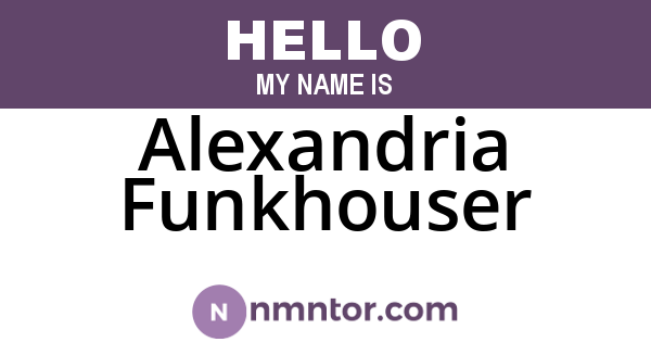 Alexandria Funkhouser