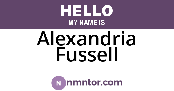 Alexandria Fussell