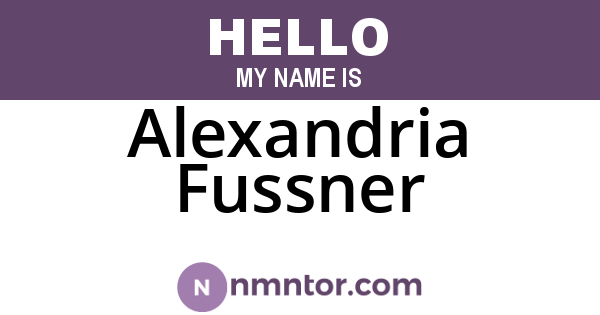 Alexandria Fussner