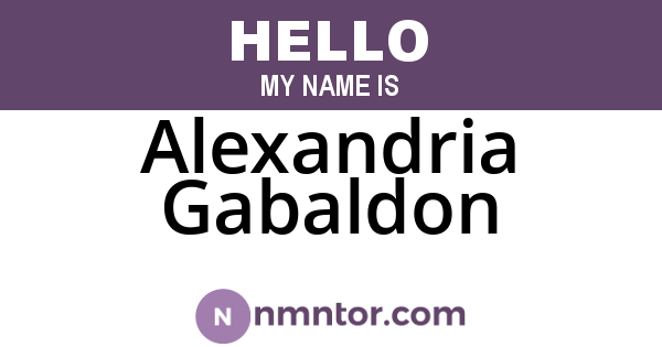 Alexandria Gabaldon