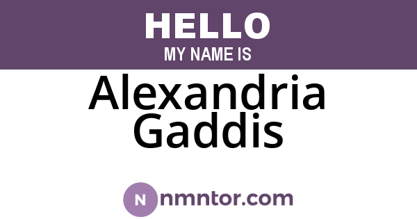 Alexandria Gaddis