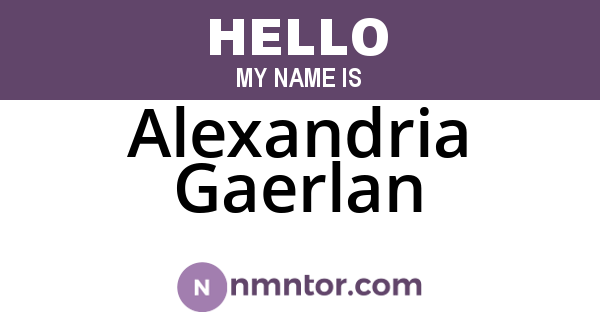 Alexandria Gaerlan