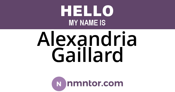 Alexandria Gaillard