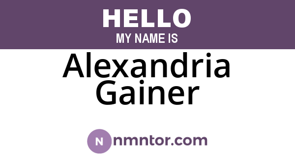 Alexandria Gainer