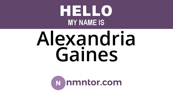 Alexandria Gaines