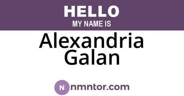 Alexandria Galan
