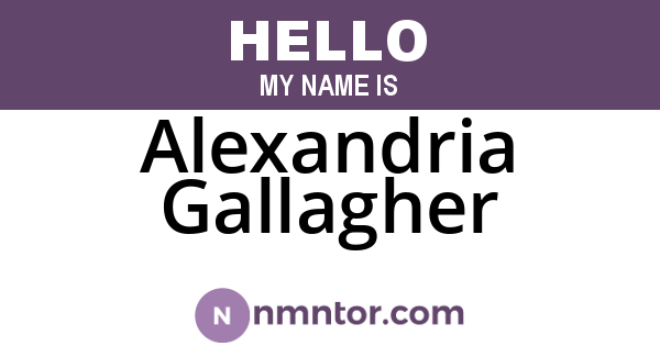 Alexandria Gallagher
